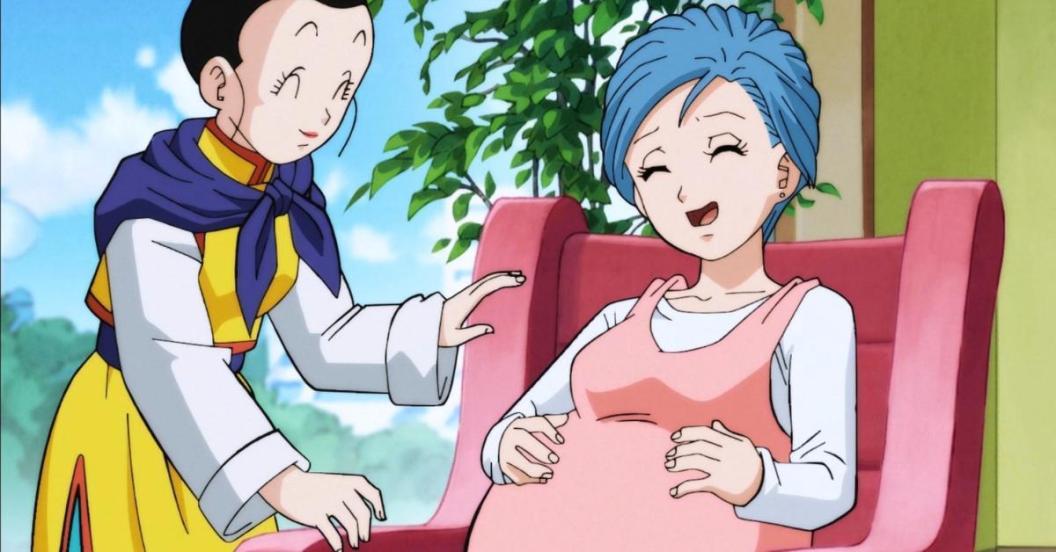 Bulma pregnant with Bulla in Dragon Ball