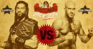Roman Reigns Takes One Last Shot a Cesaro Before WrestleMania Backlash