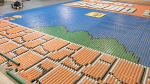 Robot Creates Incredible Super Mario Bros. Mural Using 100,000 Dominoes in 24 Hours