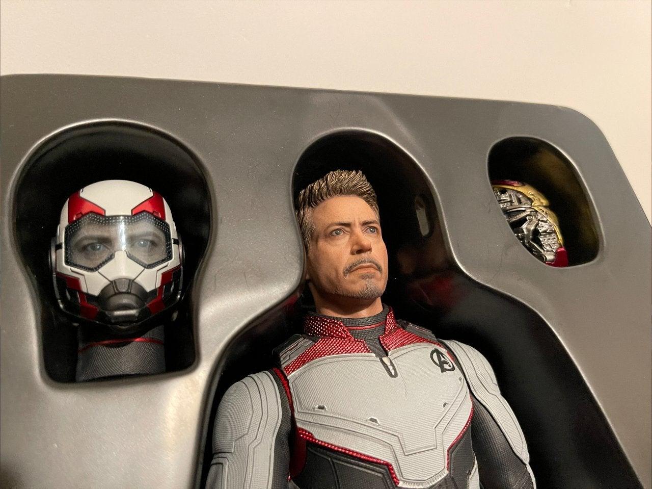 Avengers: Endgame Tony Stark Team Suit Hot Toys Figure Unboxing ...