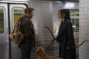 Hawkeye Unites Kate Bishop, Clint Barton, and Pizza Dog in New Photo