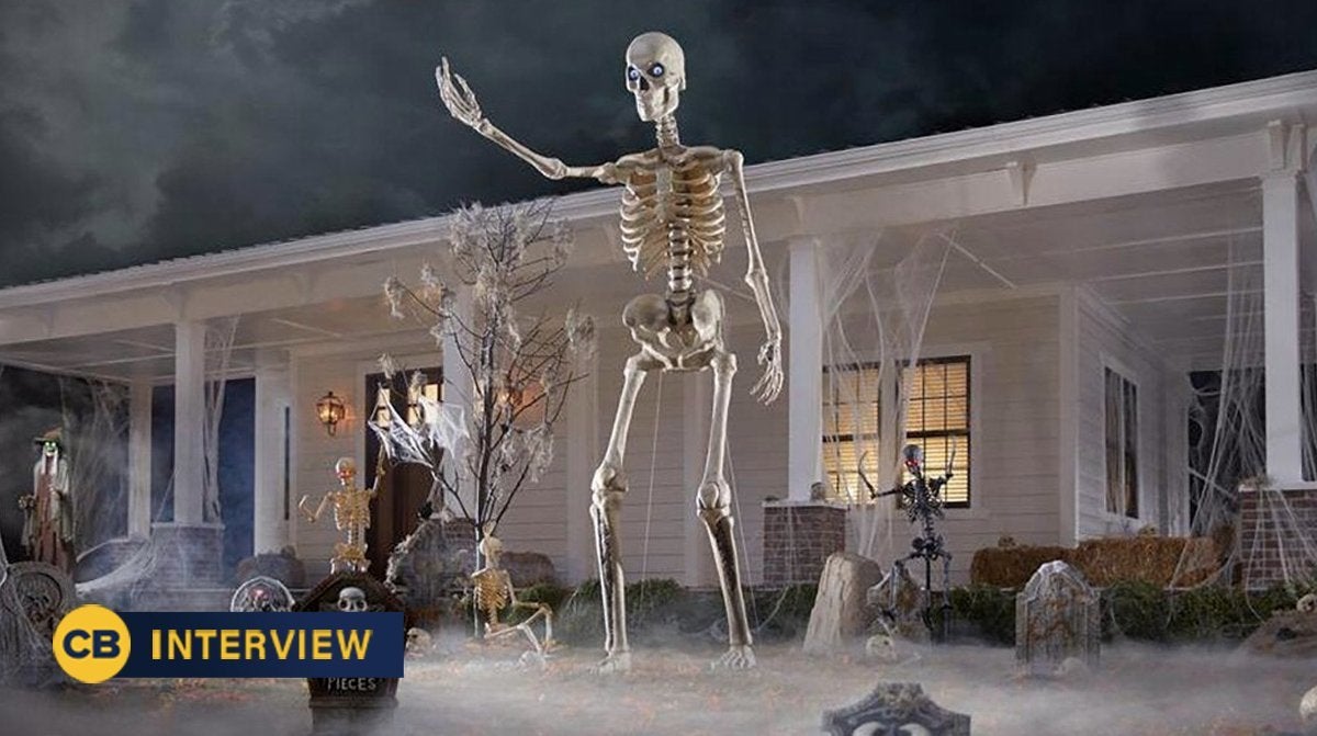 home depot giant skeleton halloween explained interview