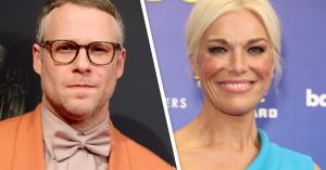 Emmy Fans Are Confused After Seth Rogen Screws Up Ted Lasso Star Hannah Waddingham’s Name