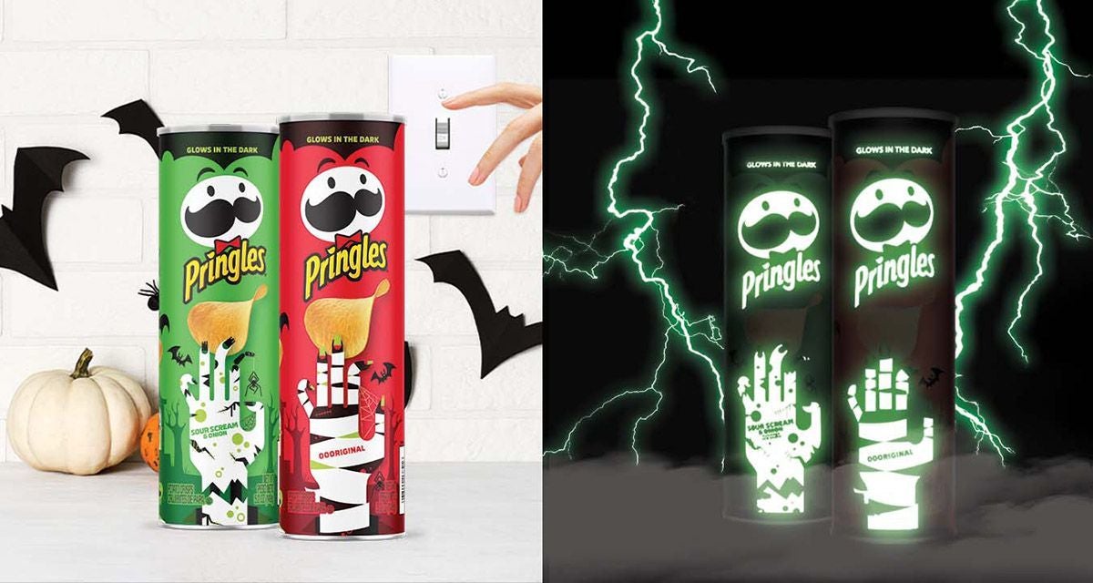 pringles glow in the dark can