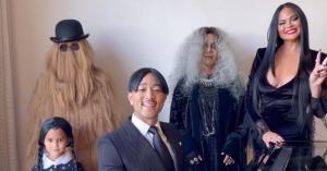 John Legend, Chrissy Teigen and Family Perform as the Addams Family for Halloween