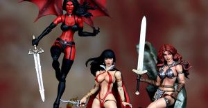 Vampirella, Red Sonja, and Purgatori Get Dynamite 6-Inch Action Figures