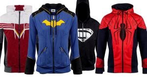 New Marvel and DC Cosplay Hoodies and Jackets: Spider-Man, Batgirl, Falcon, and More