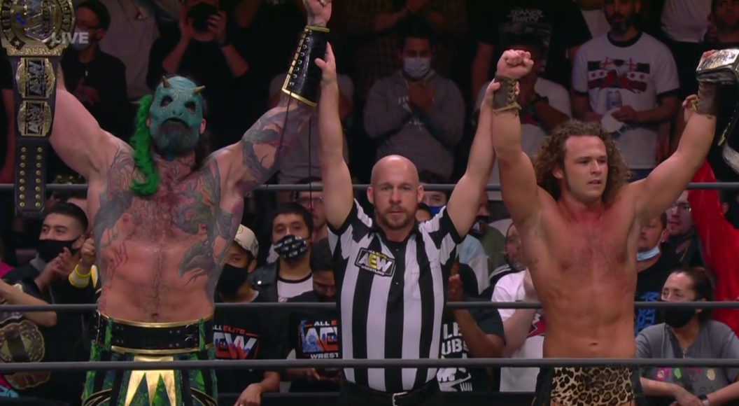 jurassic express all elite wrestling tag team champions dynamite