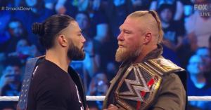 WWE’s Brock Lesnar Challenges Roman Reigns to Title vs Title Match on SmackDown
