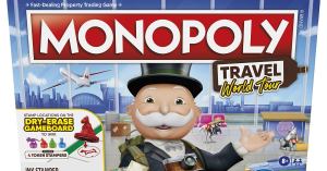 The Monopoly Travel World Tour Board Game Has Ink Stamp Tokens (Exclusive)