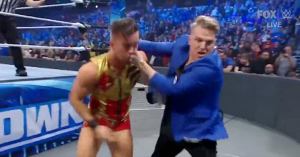WWE Security Makes Pat McAfee Leave SmackDown After Wild Austin Theory Brawl