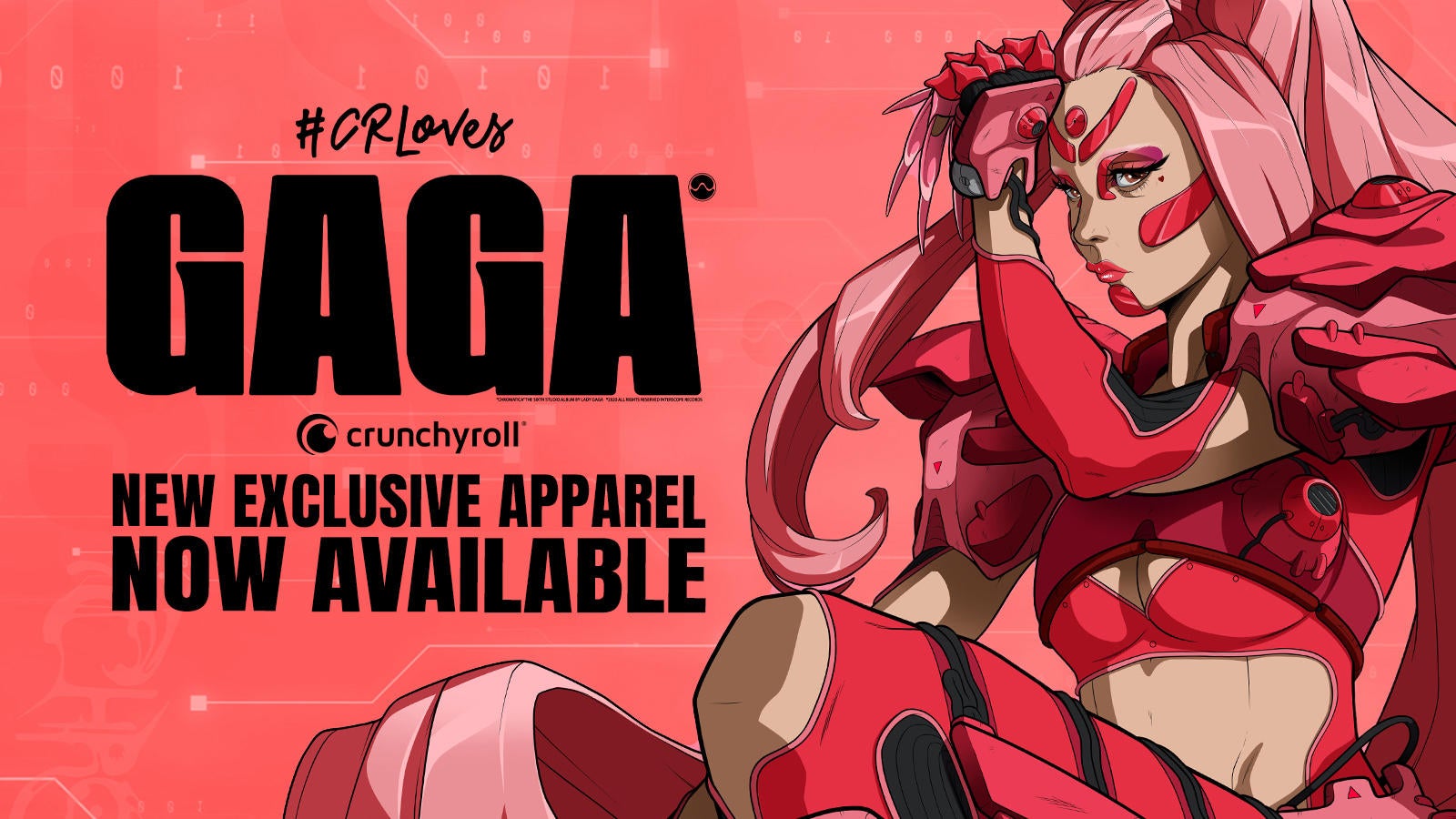 Lady Gaga x Crunchyroll Chromatica Long hotsell Sleeve Shirt