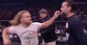 Watch Adam Page Nail CM Punk With a Punch at the End of Their Final Promo Before AEW Double or Nothing