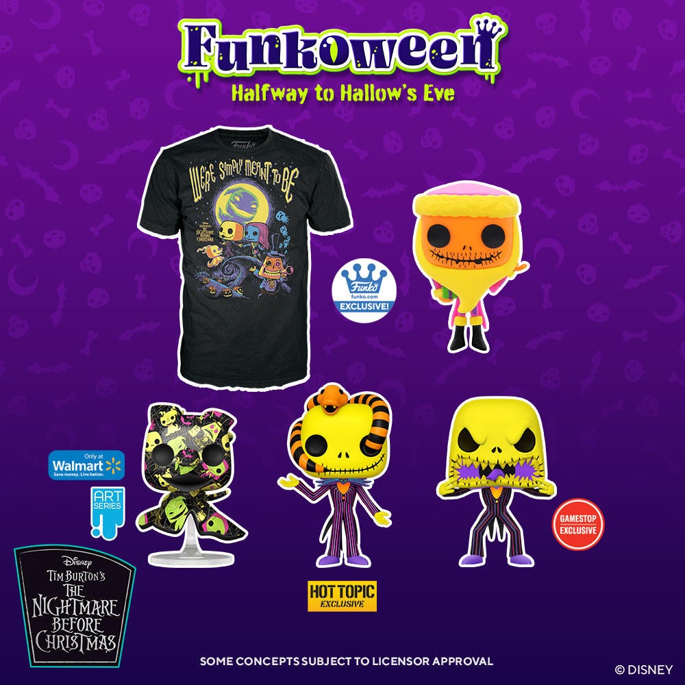 Funko Pop! The Nightmare Before Christmas 5 Pack newest Blacklight Walmart Exclusive