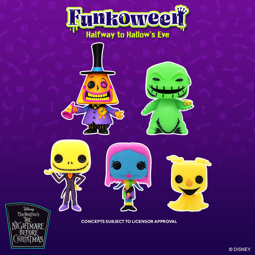 Funko Pop! Disney: The Nightmare discount Before Christmas Blacklight Glow 5 Pack