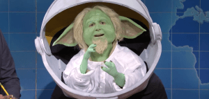 Baby Yoda Threatens Baby Groot Again on Saturday Night Live
