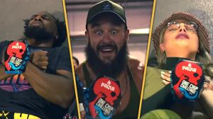 WWE Superstars Braun Strowman, Liv Morgan, and Xavier Woods Take on One Chip Challenge on UpUpDownDown