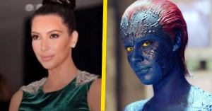 Kim Kardashian Goes Full X-Men For Halloween With Mystique Costume