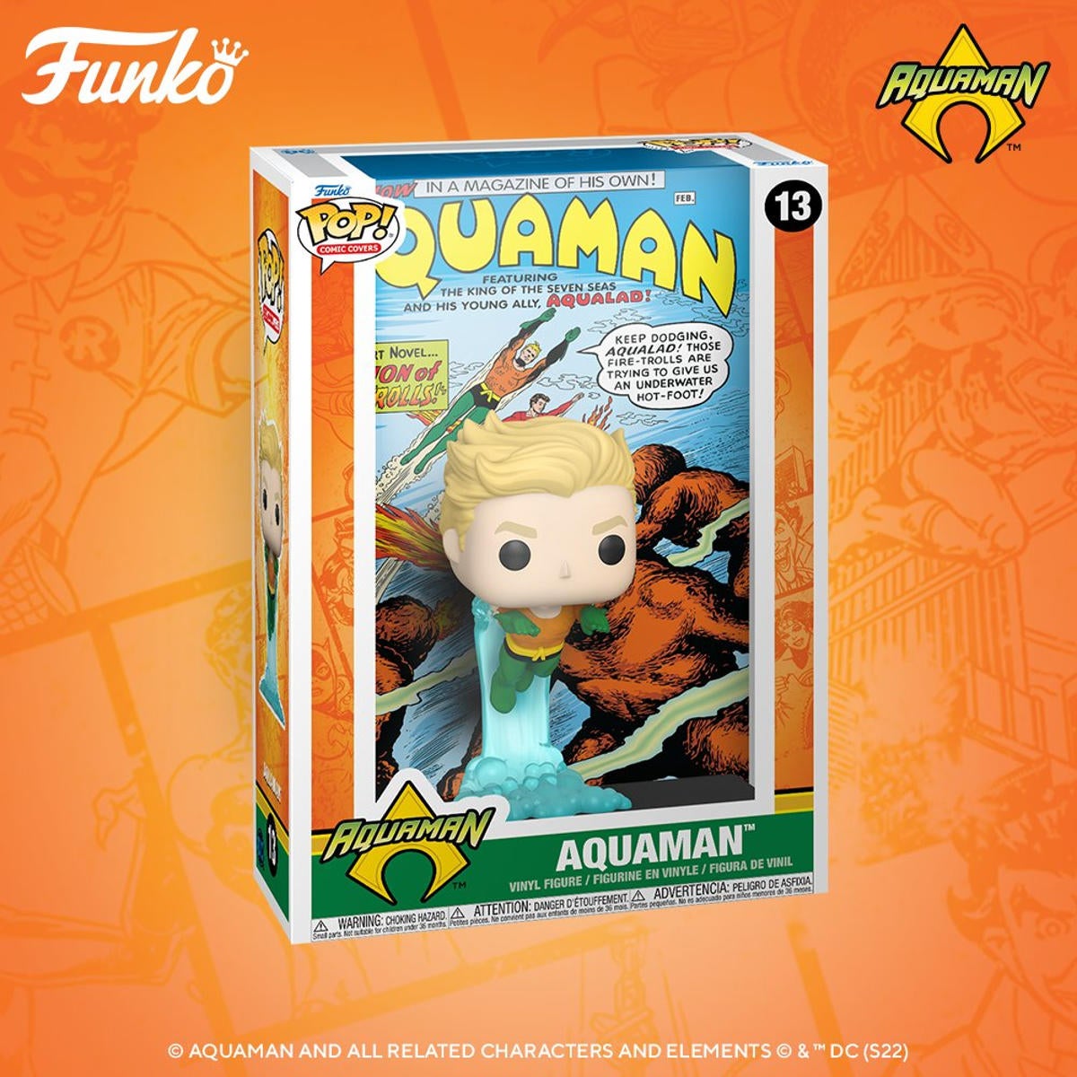 Funko top Pop! Comic Cover: DC - Aquaman Vinyl Figure