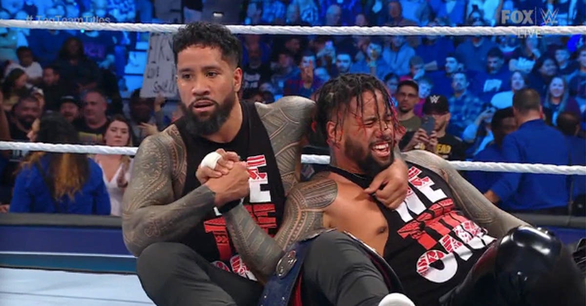 Jey Uso Returns To Wwe The Usos Retain Tag Team Titles On Smackdown