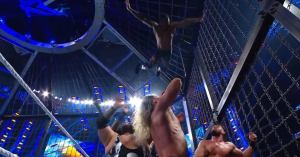 WWE Elimination Chamber: Montez Ford Drops From Chamber Ceiling (Watch)