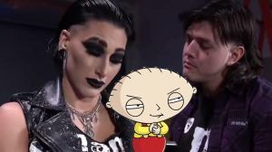 WWE’s Rhea Ripley and Dominik Mysterio Recreate Famous Stewie Family Guy Scene