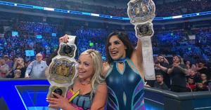 Liv Morgan and Raquel Rodriguez Pull a Fast One to Help Retain WWE Women’s Tag Titles on SmackDown
