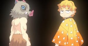Demon Slayer Season 3 Finally Revisits Inosuke and Zenitsu in Fourth Wall Breaking Scene