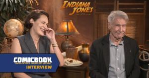 Indiana Jones and the Dial of Destiny’s Harrison Ford and Phoebe Waller-Bridge Explain Their Onscreen Chemistry (Exclusive)