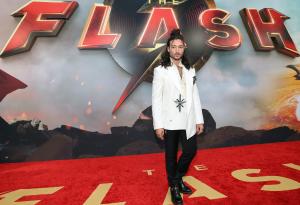 Ezra Miller Makes Rare Public Appearance on The Flash Red Carpet