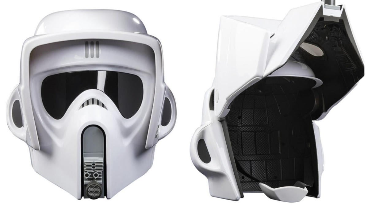 Scout trooper deals helmet