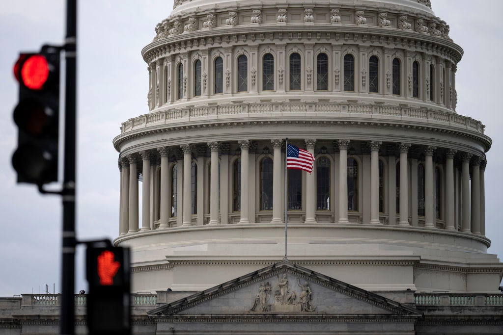 Senator Schumer Speaks To The Press On Capitol Hill After Debt Ceiling Meeting At The White House