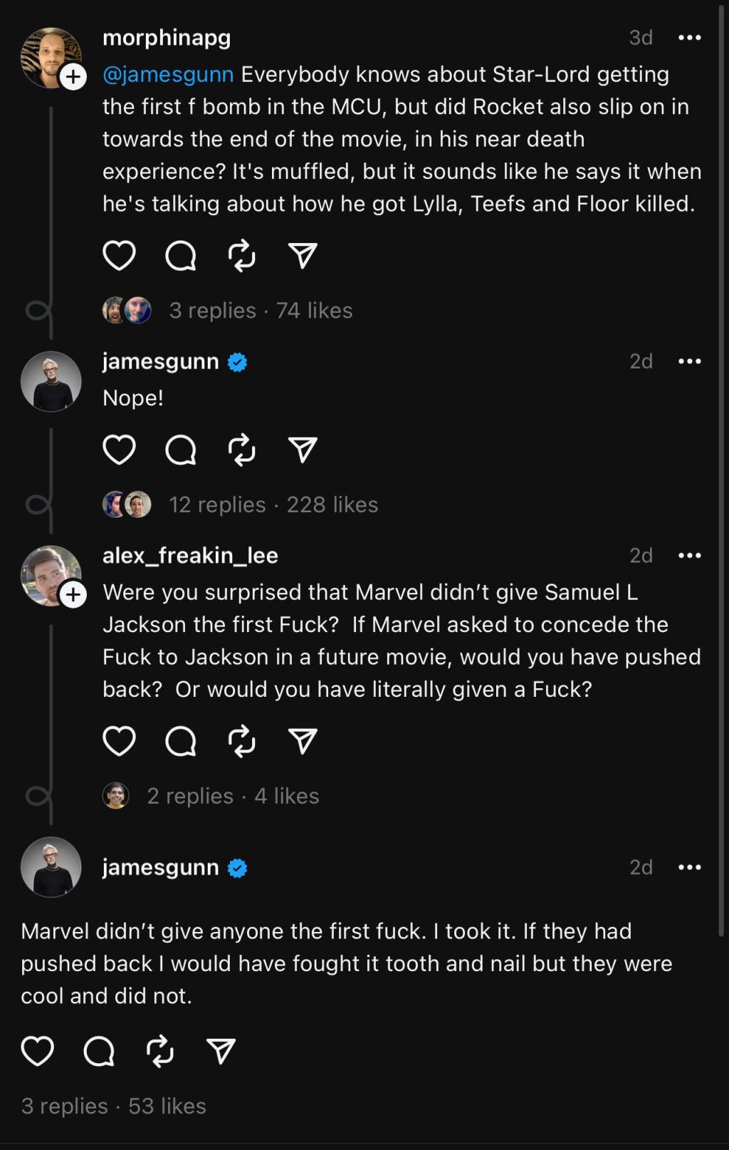 James Gunn Threads