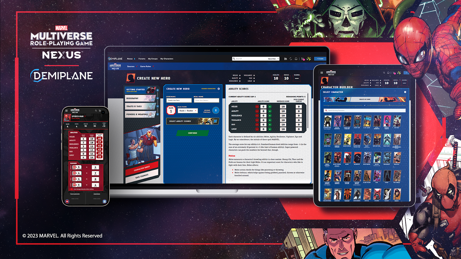 Marvel Multiverse RPG Digital Toolset Free on Demiplane for Limited ...