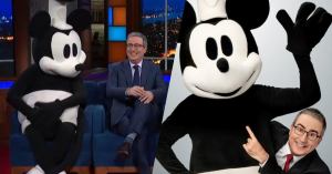 John Oliver Continues to Taunt Disney With Steamboat Willie to Promote Last Week Tonight