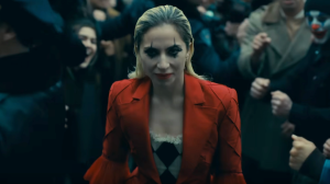 Lady Gaga’s Harley Quinn Steps Out in a Comic-Inspired Outfit in New Look at Joker: Folie Á Deux