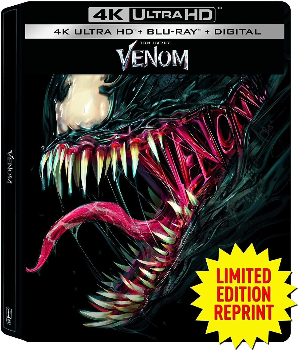 Бокс-сет Blu-ray Venom Movie 4K включает в себя 3 фильма и фигурку