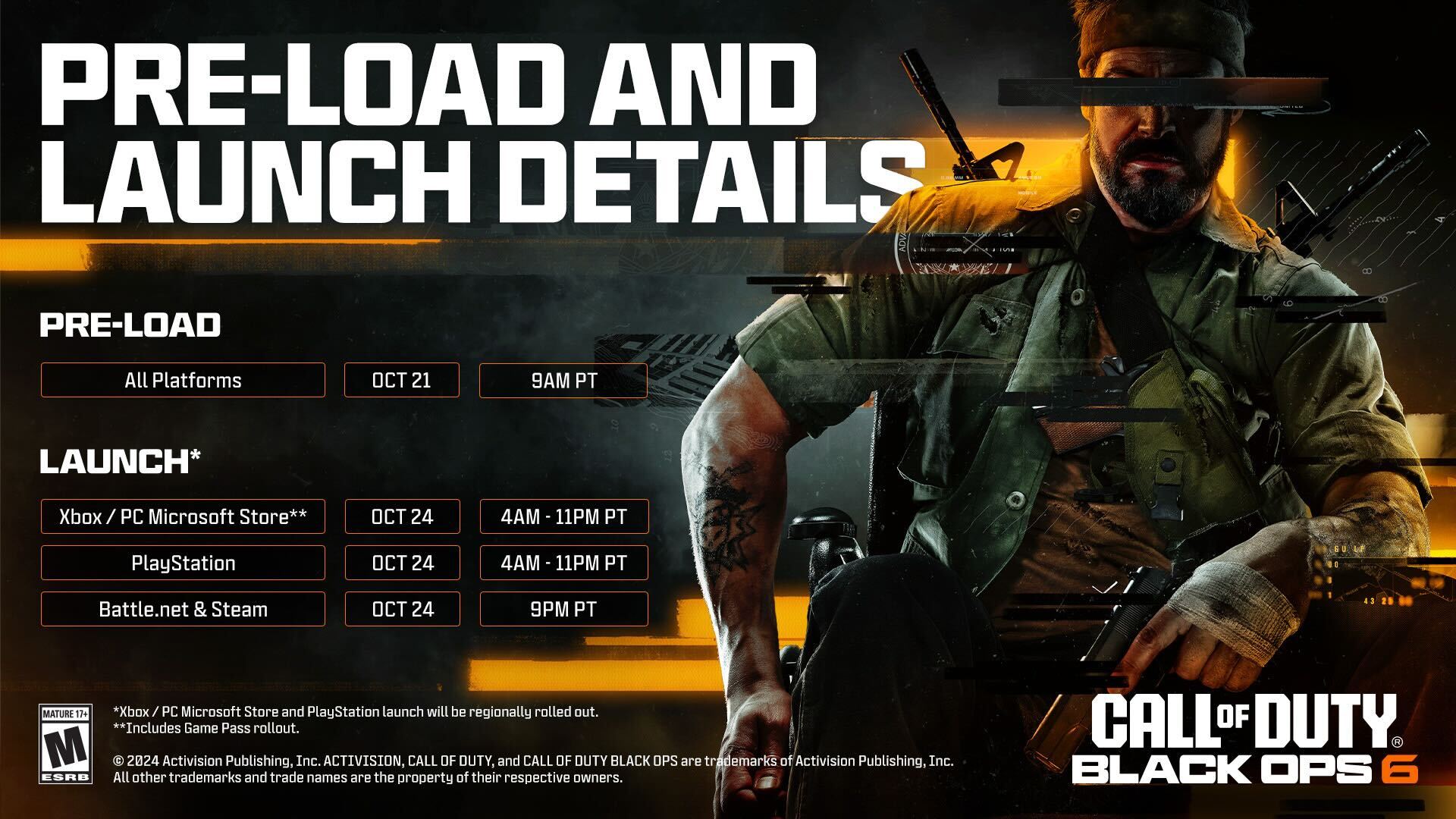 Call of Duty: Black Ops 6 Release and Pre-Load Times Revealed