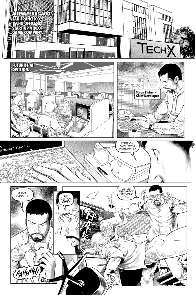 T.A.M.A. black and white preview page #1