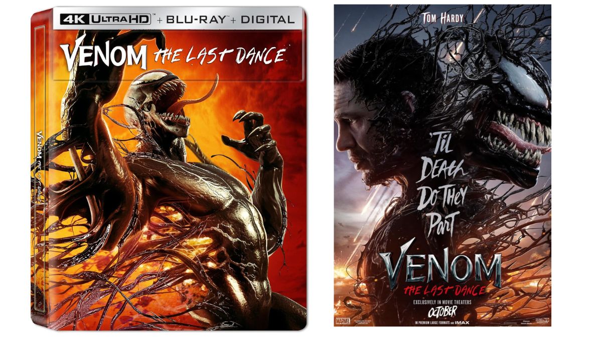 Бокс-сет Blu-ray Venom Movie 4K включает в себя 3 фильма и фигурку