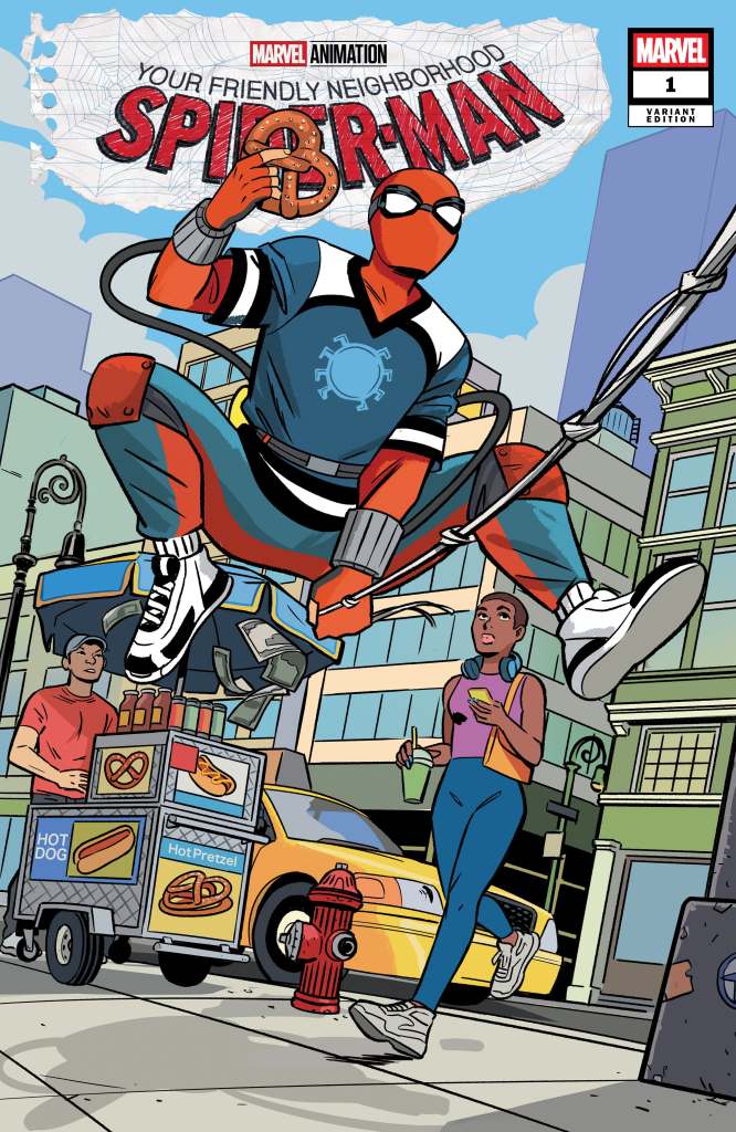 Friendly Neighborhood Spider Man pretzel variant cover