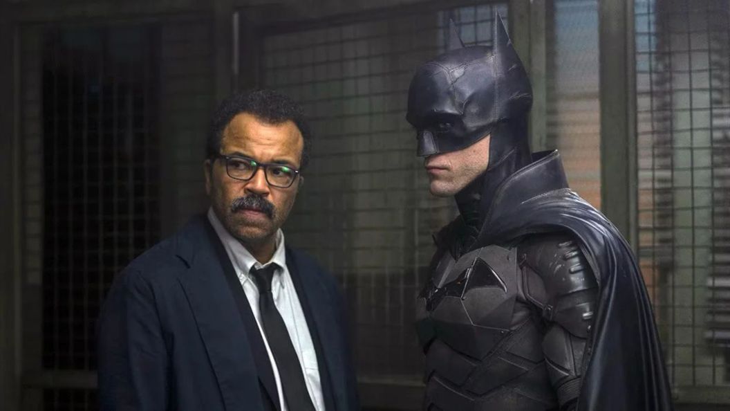 Jeffrey Wright as Gordon and Robert Pattinson as the Dark Knight in Matt Reeves' The Batman