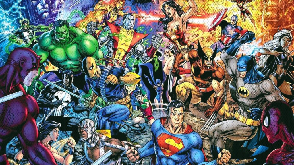 DC vs Marvel art by Jim Lee