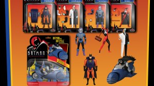 New Batman: The Animated Series Mezco 5 Points Includes Figures and The Batcycle