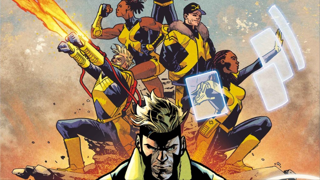 The newest rostr of X-Factor, featuring Havok, Pyro, Frenzy, Trinary