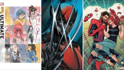 A split image of Ultimate X-Men 2024, Ultimate Wolverine, and Ultimate Spider-Man and Mary Jane