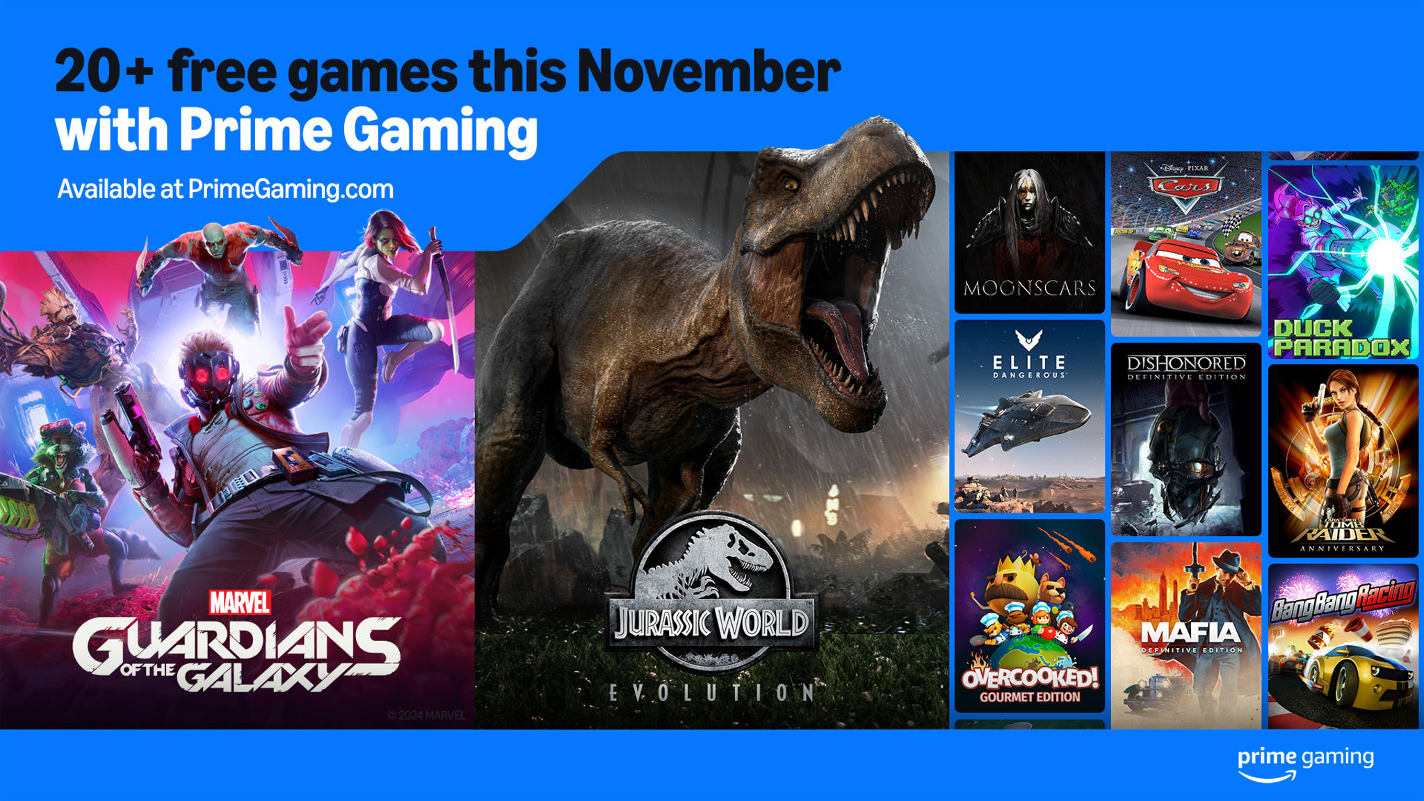 Prime Gaming Reveals 24 Free Games for November