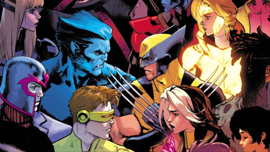 Cyclops, Magneto, Beast, and Magik face off with Rogue, Wolverine, and Calico