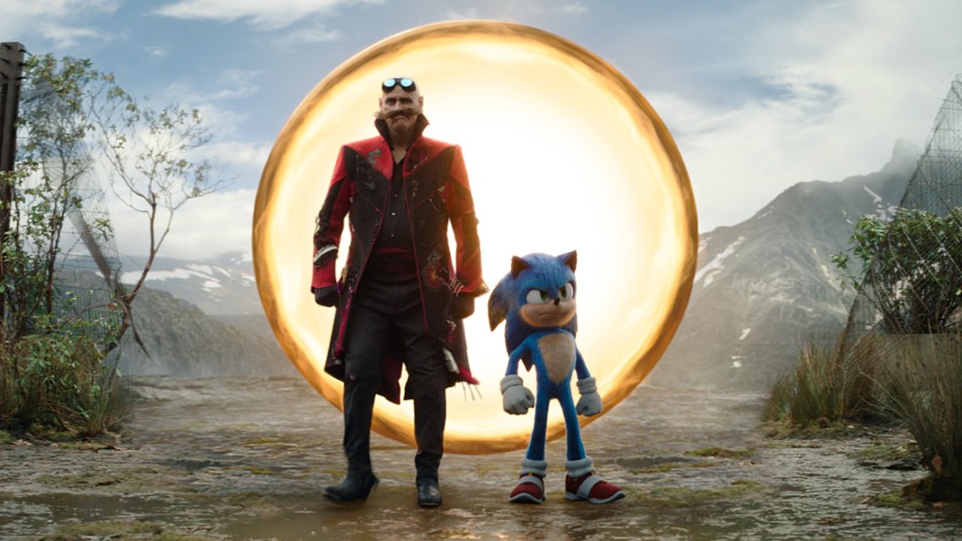 Dr. Robotnik and Sonic walking out of a ring portal in Sonic the Hedgehog 3