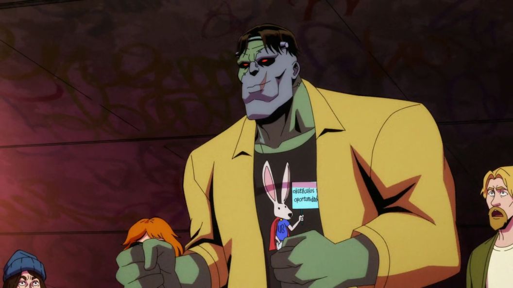 Eric Frankenstein with an Ultrabunny T-shirt in the DCU's Creature Commandos